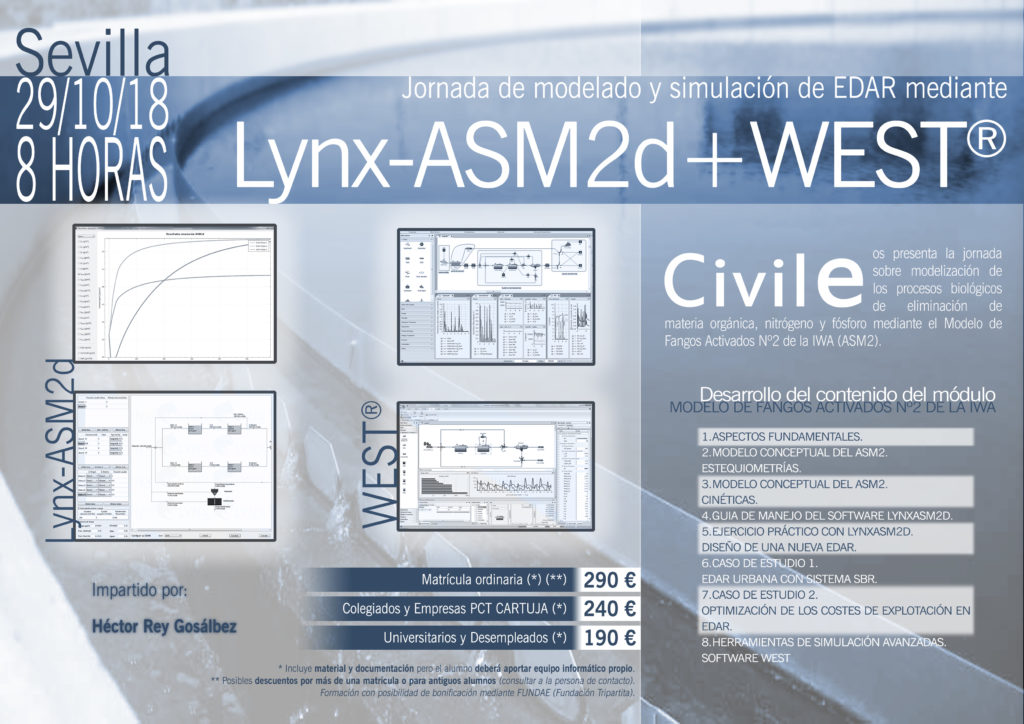 JORNADA DE MODELADO Y SIMULACIÓN DE EDAR MEDIANTE LYNX-ASM2D + WEST®