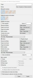 Características de las hileras de aparcamiento Autodesk Vehicle Tracking
