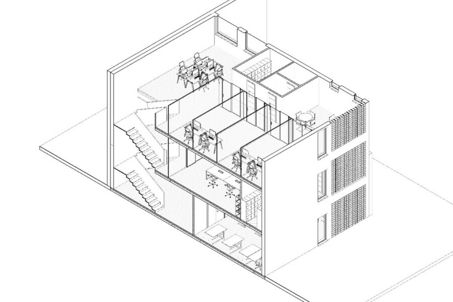 Proyecto básico y de ejecución de nave para oficinas, comedor, aseos, vestuarios y sala de control anexa a las instalaciones para manipulación de reactivos en la mina de Riotinto (Huelva).